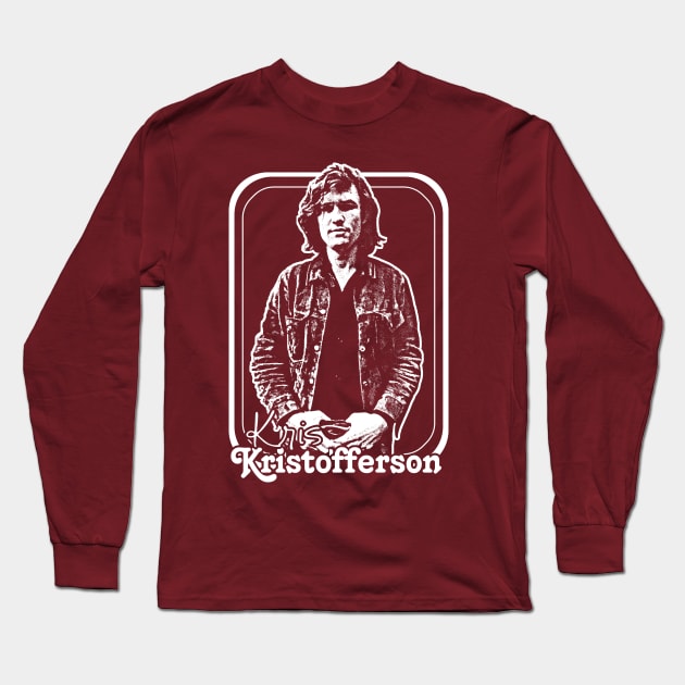 Kris Kristofferson / Original Retro Style Fan Design Long Sleeve T-Shirt by DankFutura